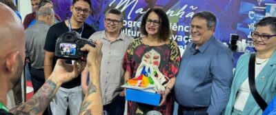 Ministra Luciana Santos visita estande da Fapema na SBPC 2025 e conhece projetos de destaque do Maranhão