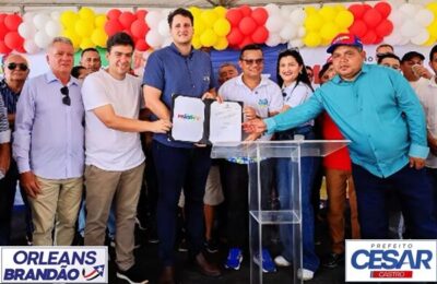 Secretários Orleans Brandão e Paulo Casé, são recebidos com muito carinho e alegria da população de Cachoeira Grande.