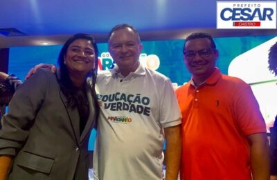 Prefeito de Cachoeira Grande, Cesar Castro, participa do lançamento do programa do governo “Educação de Verdade”