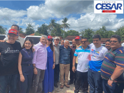 Prefeito de Cachoeira Grande, César Castro, participa da entrega dos cartões Maranhão Livre da Fome em Icatu