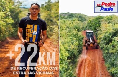 Prefeito Dr. Pedro Paulo avança no trabalho de recuperação de estradas vicinais na Zona rural de Presidente Juscelino