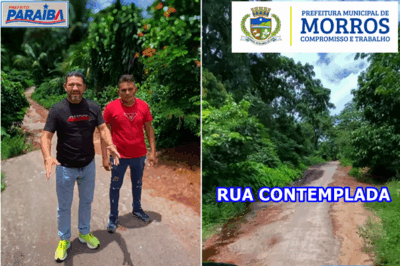 Prefeito Paraíba, anuncia a pavimentação com bloquetes para rua Santa Rosa no bairro do Botequim em Morros