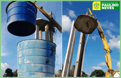 Prefeitura de Paulino Neves, realiza trabalho de manutenção no sistema de abastecimento d’água