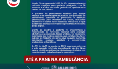 Nota da Prefeitura De Anapurus Mais Confirma do Que Nega Denúncia de Paciente em Estado Grave