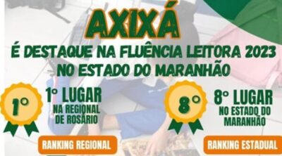 Estudantes de Axixá obtem na fluência leitora o 1º lugar na região e 8º no estado do Maranhão em 2023