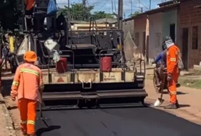 Parceria do prefeito Calvet Filho e governo do Estado, rua Eurico Macedo em Rosário recebe Pavimentação asfáltica
