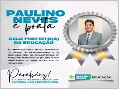 Prefeito de Paulino Neves, Raimundo Lídio, será condecorado com SELO PRATA