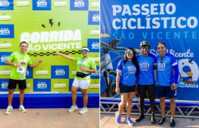 Liderados pelo prefeito Adriano Freitas, corrida e passeio ciclístico abrem programação dos 169 anos de São Vicente Ferrer