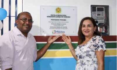 Prefeito Nivaldo Araújo entrega escola totalmente reformada e equipada no povoado Peroba de Cima