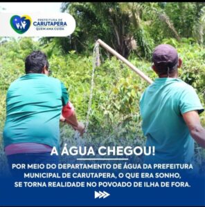Prefeitura de Carutapera resolve problema de fornecimento de água.