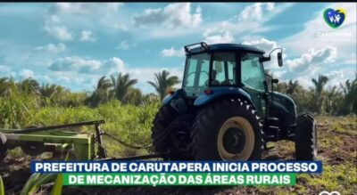Prefeitura de Carutapera iniciou processo de mecanização das áreas urbanas.