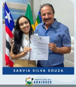 Prefeito Neto Carvalho empossa Sarvia Silvia Souza como Secretária de Obras e Serviços Urbanos de Araioses.