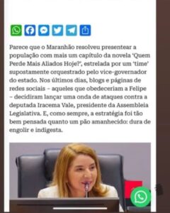 Qual a necessidade de tantos ataques contra Iracema Vale?