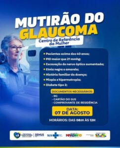 Prefeitura de Carutapera realiza hoje grande multidão de Glaucoma.