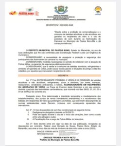 Carnaval em Pastos Bons terá restrições para garrafas de vidro e uso de paredões de som; saiba mais