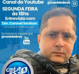 Entrevista com o novo comandante do 17° BPM de Codó no Cast do De Sá
