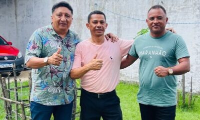 Aldo Rogério, Presidente estadual do PRTB e o tenente Carlos Coordenador Regional, realizam visita ao Pastor Fabiano de Bacabeira