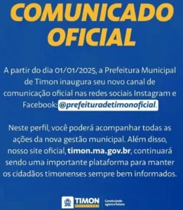 Ex-prefeita não deixou nem Instagram da Prefeitura de Timon