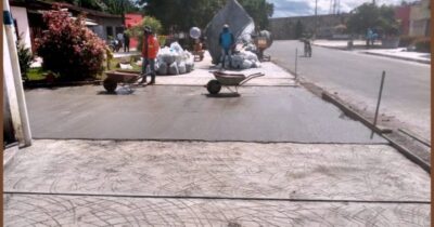 Avenida Humberto de Campos, na sede de Bacabeira, está sendo…