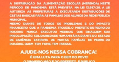 Prefeito de Pedro do Rosário, Raimundo Antonio Borges, não cumpre…
