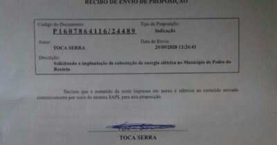 Deputado Toca Serra, Solicita Subestação e Universalização de…