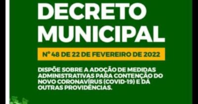 PREFEITURA MUNICIPAL DE PEDRO DO ROSÁRIO: Novo Decreto Municipal.
