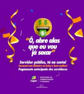 Cajari: Prefeito Constâncio Souza antecipa pagamento de servidores, ajuda aquecer economia e garante diversão no Carnaval