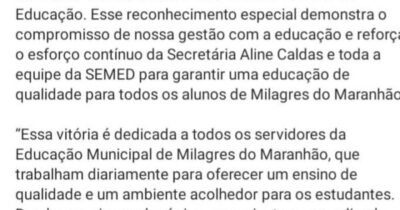 PREFEITO ZÉ AUGUSTO RECEBE PELA 2° VEZ O SELO OURO EDUCACIONAL DO…