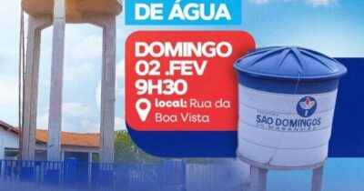 SÃO DOMINGOS DO MARANHÃO: Inauguração do poço artesiano.