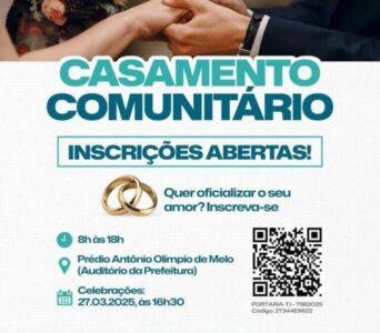 BARREIRINHAS: inscrições abertas para casamento comunitário