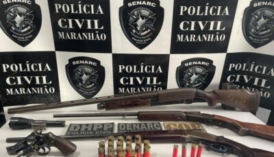 Operação da Polícia Civil resulta na apreensão de quatro armas de fogo e na prisão de uma pessoa em Timon