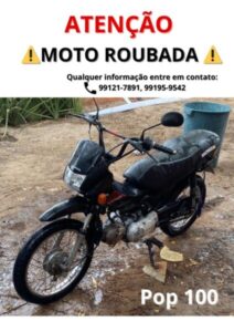 Moto é furtada em frente à Loja Mateus Construção em Barreirinhas