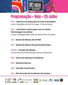 20º Encontro de Miolos de Todos os Sotaques do Maranhão acontece neta sexta (25) na Praia Grande