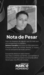 Falecimento de Adriano Carvalho comove toda a comunidade de Bacuri