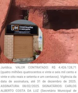 Prefeitura de Pinheiro firma contrato de R$ 4,4 milhões com empresa V M Construções e Serviços do município de Humberto de Campos, mas pontes seguem abandonadas