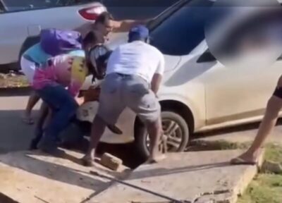 Motorista tem veículo danificado e critica gestão de Dr. Julinho em São José de Ribamar