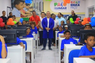 Paço do Lumiar ganha 8º Núcleo do EducaPaço com Quadra Poliesportiva e 2º Núcleo Tecnológico sob a gestão do prefeito Fred Campos.