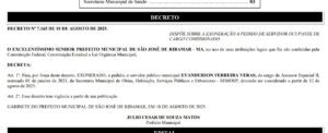 Mais um assessor ligado a Natércio é exonerado em São José de Ribamar