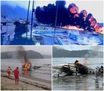 Avião cai em praia de Ubatuba, no litoral de São Paulo