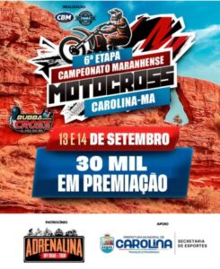 Carolina recebe a 6ª etapa do Campeonato Maranhense de Motocross com R$ 30 mil em premiação
