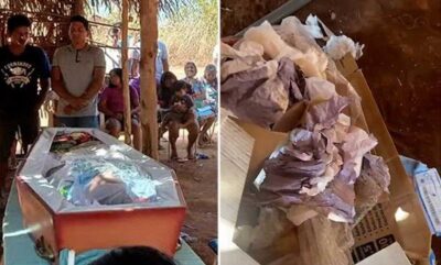 Indígenas do Tocantins se revoltam após receber corpo de anciã com lixo dentro do caixão