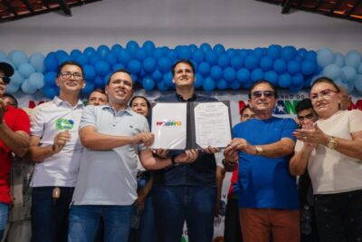 Orleans Brandão inaugura avanços em Nova Olinda do Maranhão ao lado de Hemetério e Natássia Weba