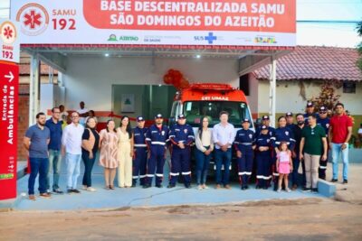 Prefeito Júnior do Posto comemora inauguração da Base Descentralizada do SAMU em São Domingos do Azeitão