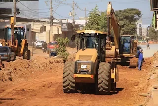 GDF: Com drenagem concluída, vias principais do Sol Nascente recebem pavimentação