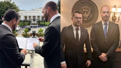 Eduardo Bolsonaro articula com Trump embargo contra o Brasil e ameaça Tarcísio e o Centrão