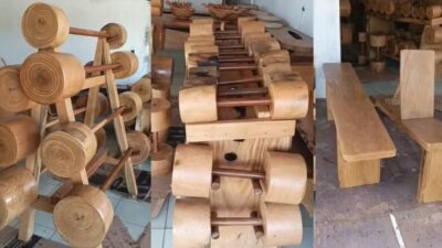 Litoral do Piauí: Artesão cria equipamentos de academia de madeira para evitar maresia