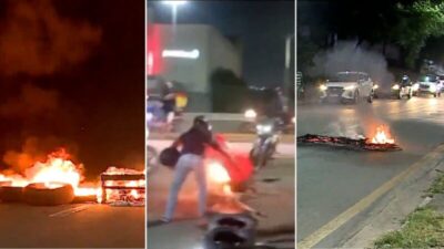 Barricadas, vias interditadas e depredação: veja como foi a noite de protestos após sumiço de motociclista de app em São Luís