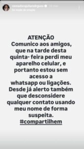 Vereadora anuncia extravio de celular após pedido de diligência e perícia