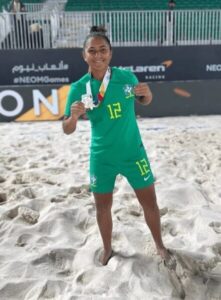 Goleira maranhense é campeã do Campeonato Nacional de beach soccer de Portugal