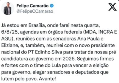 Camarão reafirma pré-candidatura ao governo após novas especulações sobre aliança com Braide